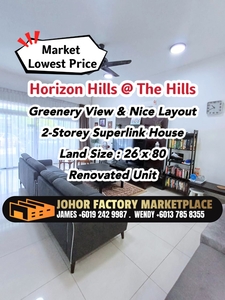 Horizon Hills The Hills Superlink House For Sale nearer Iskandar Puteri Bukit Indah Greenery View Gated Guarded Terrace House