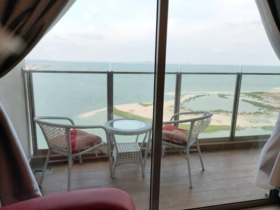 Nice Sea View Balcony High Floor 2Bedrooms Furniture Furnished Silverscape Luxury condominium for Sales@ Melaka Raya