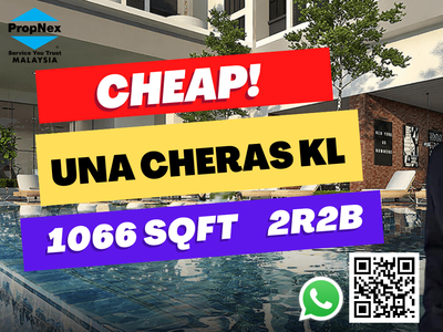 [SUPER CHEAP] UNA Service Apartment For Sale, Jalan Peel, Taman Maluri, Cheras KL