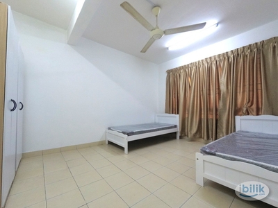 Girl muslim/ sharing / Middle Room at Plaza Metro Prima, Kepong/MRT/ AEON /fully furnised/ wifi