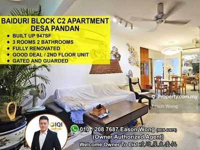 Walk up Baiduri Block C2 Apartmen 2nd Floor, Renovated, Good Condition