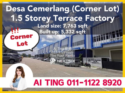 Desa Cemerlang Factory - Corner Lot 2 Storey Terrace Factory