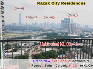 Brand New Unblocked KL City View 121 Shop Lot downstairs 5-10 km to KL