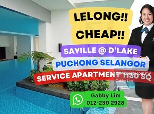 Lelong Super Cheap Service Residence @ Saville D'Lake Puchong Selangor