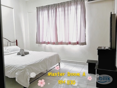 Master Room at Seri Mas, Bandar Sri Permaisuri with private bathroom Cheras Taman Ikhsan Taman Ikan Emas Near MRT