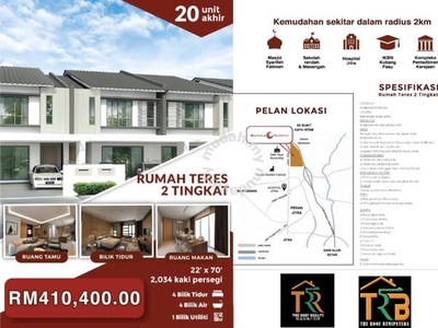 Rumah Baru Teres 2 Tingkat Mutiara Residence Jitra, Kedah