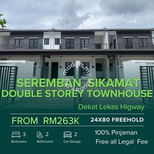 Seremban Sikamat (Townhouse) Only 263K