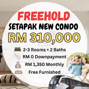 Setapak New Freehold House Ready Furnished Monthly RM 1,300 Only.