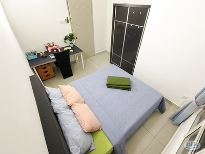 Fully Furnished Medium Queen bedroom at Endah Promenade @ Sri Petaling