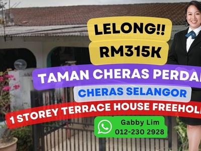 Lelong Super Cheap 1 Storey House @ Taman Cheras Perdana Selangor