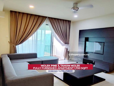 Fully Furnished / Mid Floor/ Taman Molek Apartment for Rent