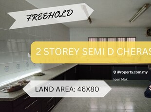 Freehold 2 Storey Corner Semi D Cheras, For Sale