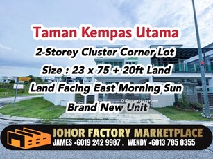 Taman Kempas Utama Brand New Cluster House Corner Lot For Sale