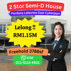 Cheap Rm350k 2 Storey Semi-D Huse Perdana Lakeview East
