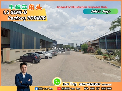 Johor Jaya Semi D Factory Corner Lot Good Condition Unit For SALE!!Johor Jaya,Mount Austin,Desa Cemerlang,Johor Bahru.