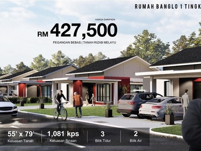 Rumah Banglo Murah 1 Tingkat di Pulau Indah, Klang untuk dijual