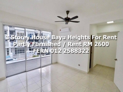 3 Storey House Bayu Heights 2 For Rent