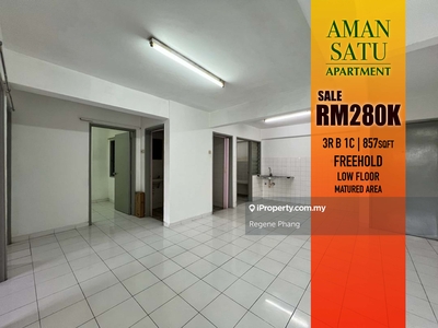 Aman Satu Apartment @ Kepong Freehold Partially Furnished for Sale