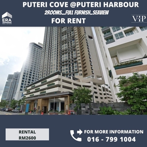 Puteri Cove Residence@Puteri Harbour 2rooms Full Furnish For Rent (Seaview)