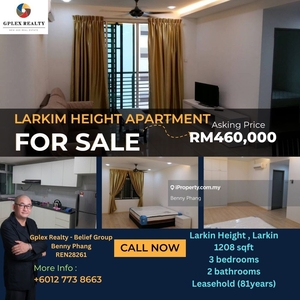 Big Size Unit for Sell @ Larkin Height 3 bedrooms 2 parking