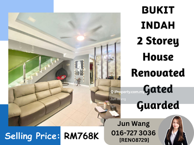 Bukit Indah, 2 Storey House 20x70, Renovated, Gated Guarded, 4 Bedroom