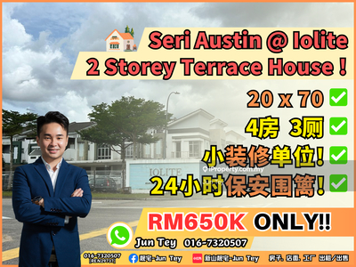 Seri Austin Iolite 2 Storey Terrace House Good Condition For Sale!