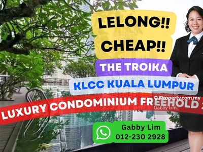 Lelong Super Cheap Luxury Condominium @ The Troika KLCC Kuala Lumpur