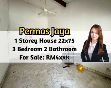 Permas Jaya, 1 Storey Terrace House 22x75, 3 Bedroom 2 Bathroom