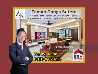 Taman Danga Sutera Double Storey Superlink House Fully Renovated Sale