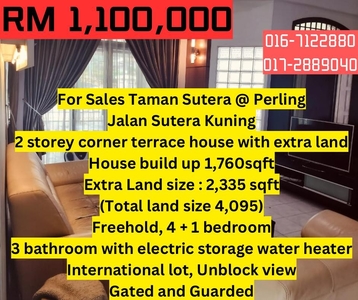 Taman Sutera Perling Jalan Sutera Kuning 2 Storey Corner Lot For Sale Bukit Indah Tampoi Nusa Bestari Johor Bahru