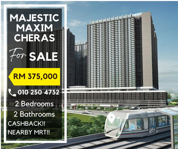 Majestic Maxim, Cheras, Kuala Lumpur Condo For Sale, Link Bridge To MRT, Brand New Unit Under Defect Warranty!!