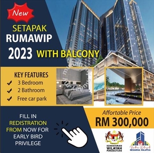 KL Setapak Rumahwip 3R2B with Balcony [Monthly 1200] 100% Loan