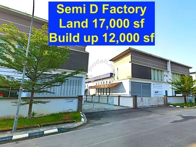 17,000sf Semi D Factory near Impian Emas, Kempas Utama | 3 min to Tol
