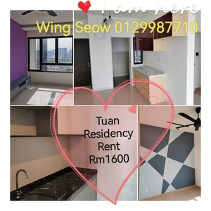 Tuan Residency Condominium House for rent Partial Furnished Key on hand Vacant now