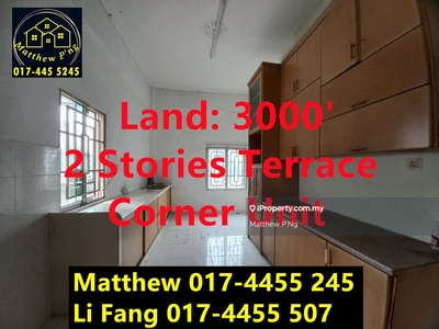 Lorong Kekabu - 2 Stories Terrace - Partly Furnished - Corner Unit