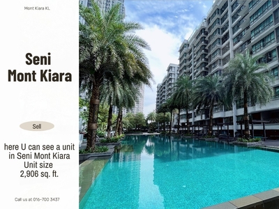 Seni Mont Kiara, Mont Kiara Good Condition Good Price Offer Value buy! Good for investment! 2,906 sq. ft. 4 bedrooms 1 maid room 1 family area 5 bath