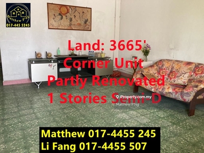 Solok Batu Lanchang - 1 Stories Terrace - Corner Unit - Land:3665'