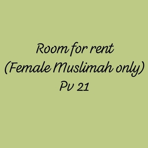 *Female Muslimah only Single room rental