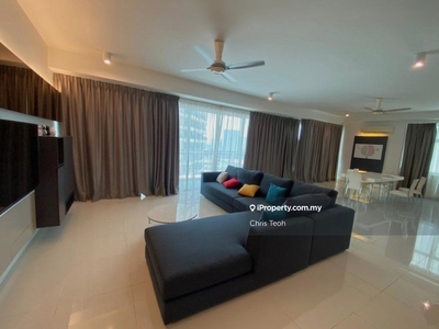 High floor, fully furnished & with nice sea view & Gurney Bay view!