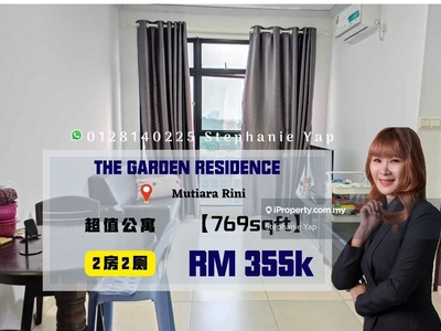 The Garden apartment, Mutiara Rini, Mutiara Mas, Utm, 2parking, 2bed