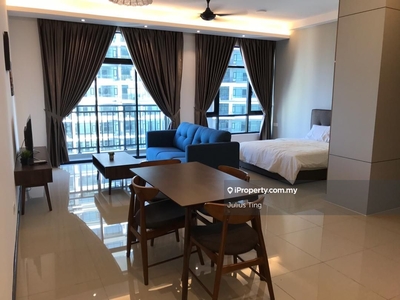 Apartment studio type high floor fully furnished near happening area