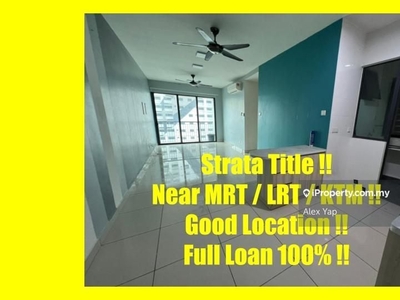Freehold / Strata Title / Near LRT MRT KTM / Condominium / KL
