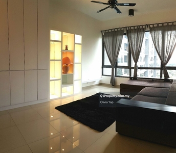 Fully furnished with built-in cabinet facing park 2br condo for sale