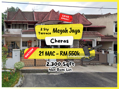 Bank Auction Save Rm50k 2 Sty Terrace @ Tmn Megah Jaya Teratai Cheras