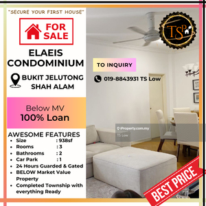 Elaeis 2 Condominium @ Bukit Jelutong, Shah Alam for Sale
