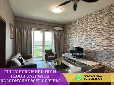 Fully Furnished High Floor Unit With Balcony Show KLCC View