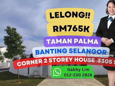 Lelong Super Cheap Corner 2 Storey House @ Taman Palma Banting Sel