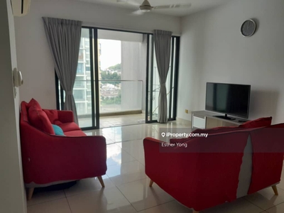Partially furnished 3 rooms unit is available now