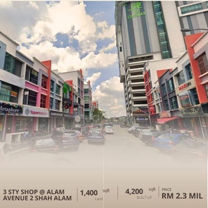 3 Sty Shop Alam Avenue 2 L20x70l Seksyen 16 Shah Alam