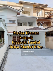 Freehold Landed House, Medan Idaman Setapak Danau Kota, Below Market